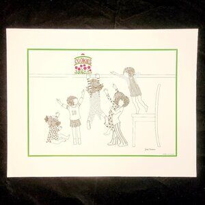 Julie Corsover Children's Prints "Cookie Jar"  - Vintage 1976 Unframed: New